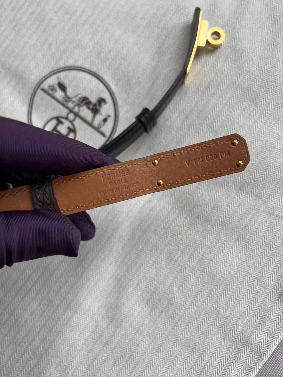 Premium Leather Belt with Gold Buckle - Style 2